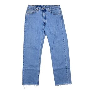 Vintage Men' 1999 Y2K Levi's 505 Blue Light Wash Regular Straight Leg Fit-38x30